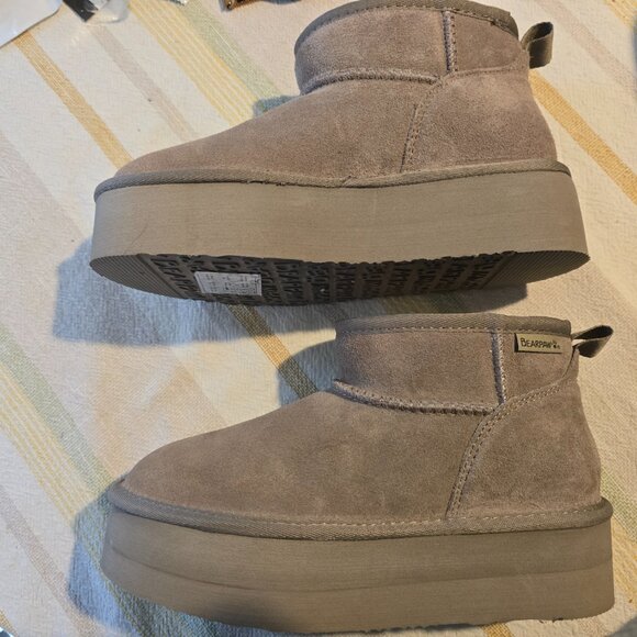 Bearpaw shorty retro platform shearling boots - 7 - Picture 3 of 6